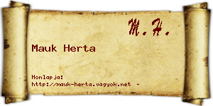 Mauk Herta névjegykártya